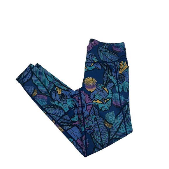 Feed Me Fight Me Floral/Artsy Leggings Women's Size Medium - Picture 1 of 6